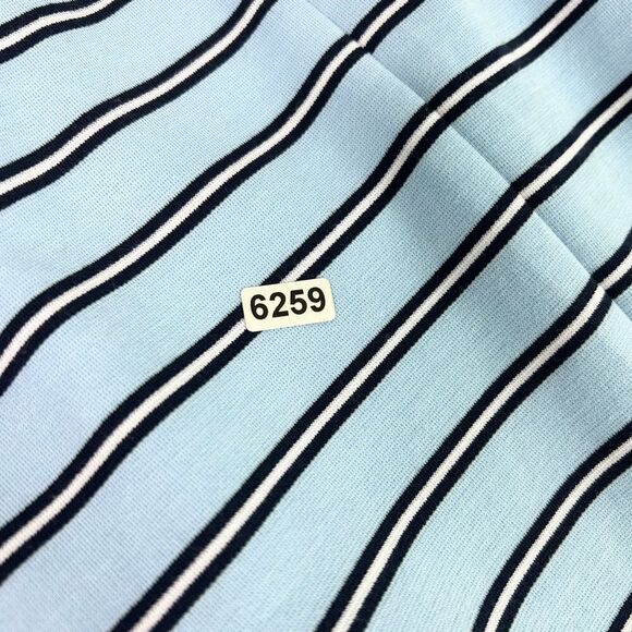 Draper James Ponte A-line Dress Womens Small Blue Stripe V-Neck Short Sleeve - Picture 11 of 11